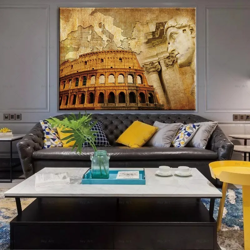 World Map Canvas Art Posters and Prints Abstract Painting Cuadros Home Decor Picture Wall Pictures for Living Room