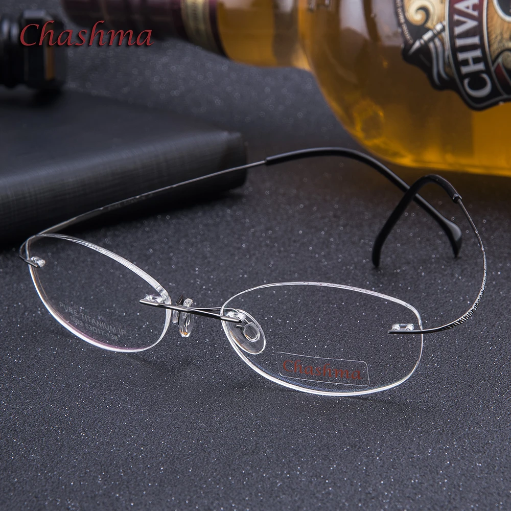 

Frameless Eyeglasses Men Top Quality Eye Glasses Rimless Women Titanium Light Optical Glasses Frame for Prescription Lenses