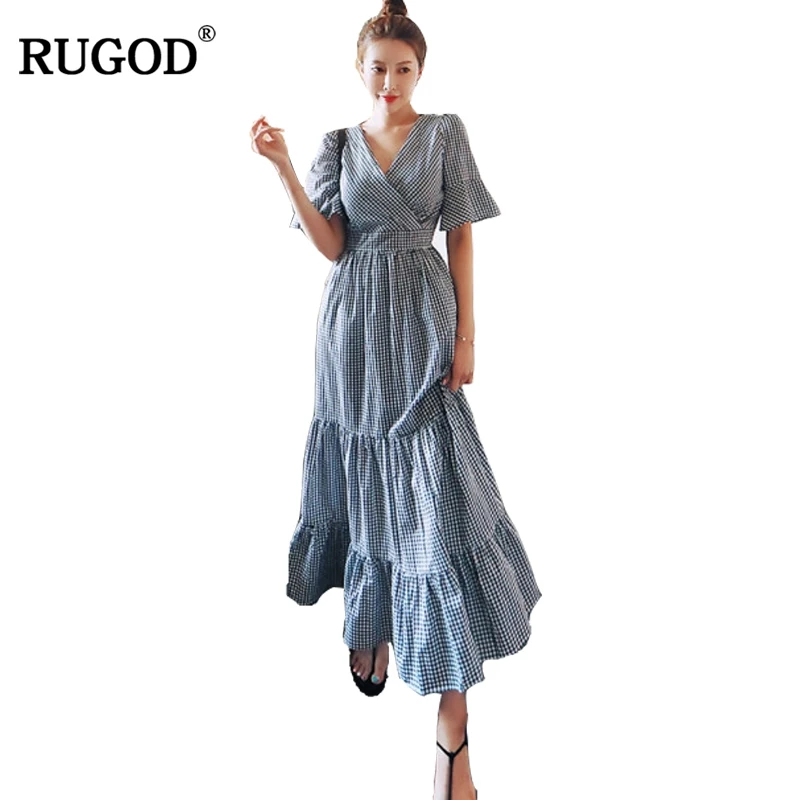 RUGOD 2018 Новое поступление сезон: весна–лето женское платье элегантные женские
