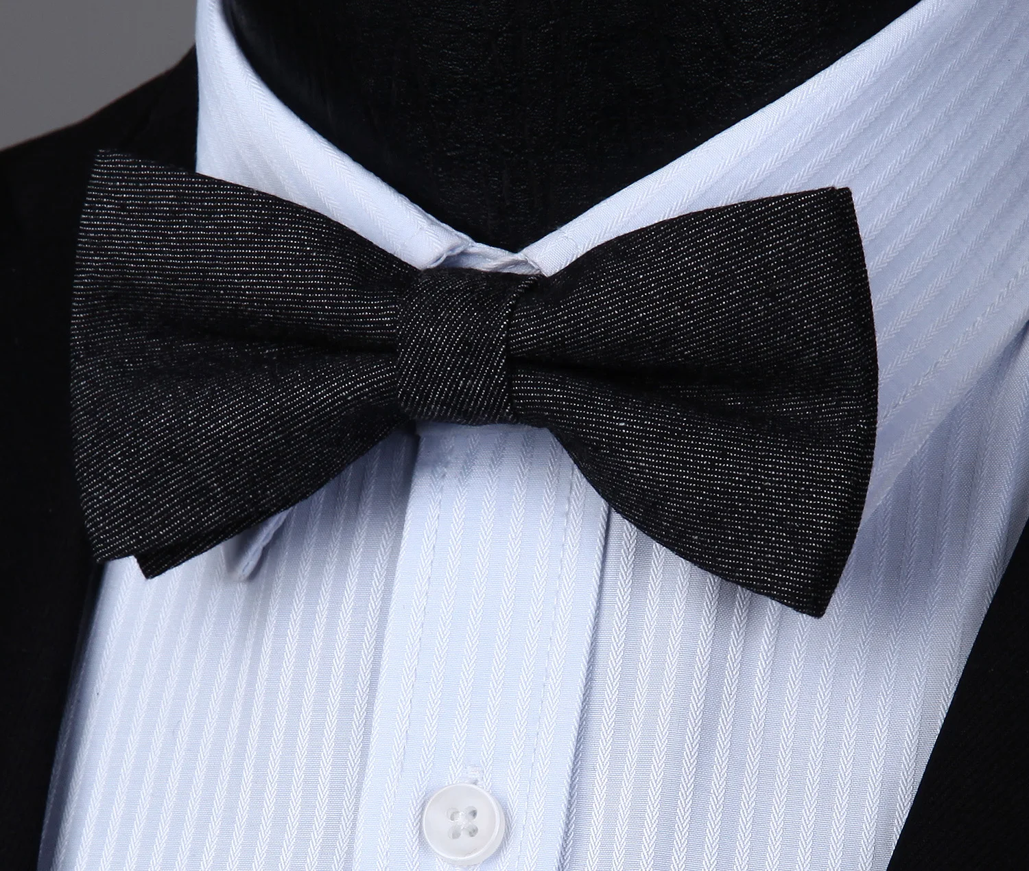 Pre tied bow tie Men's Classic Adjustable denim Formal Bowtie Butterfly