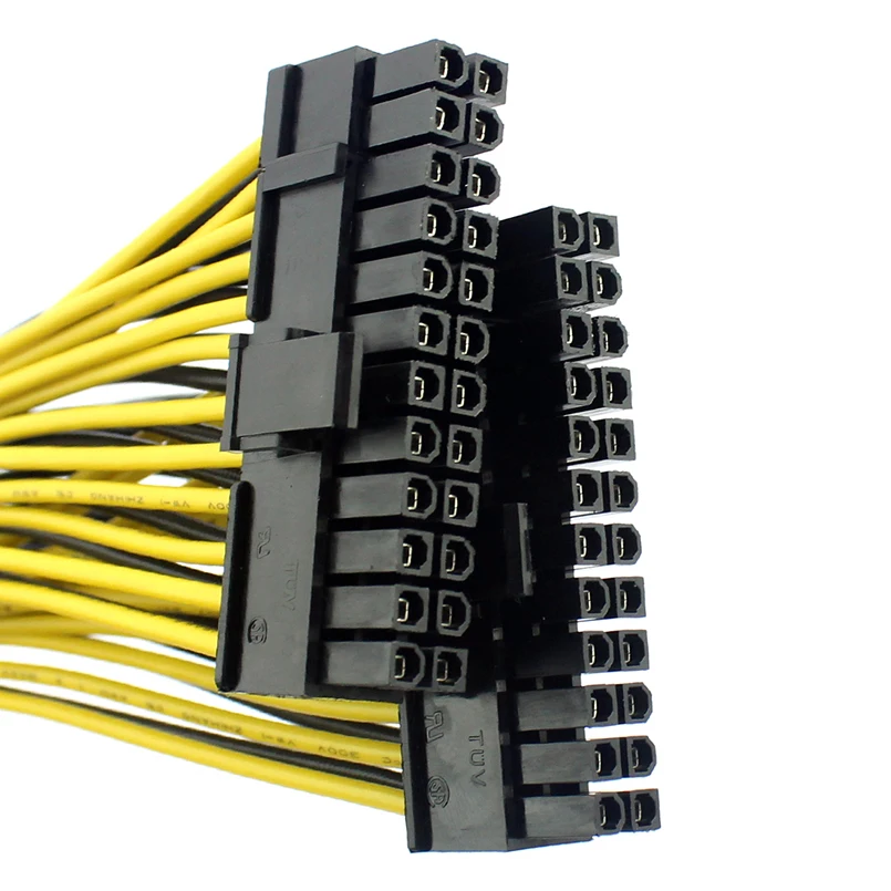 Новый 24P 20 + 4 Pin двойной блок питания 18AWG см ATX материнская плата адаптер