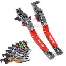2019 Logotipo Vermelho + Titânio Para Benelli Benelli BN302S 502C 752 S BN 2015-2018 CNC Folding Extensíveis Motocicleta alavancas de freio de Embreagem