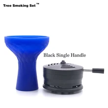 Caloud силиконовая синяя чаша Narguile Nargile курительная трубка-кальян аксессуары Cachimba алюминий Gestor De Calor Shisha TWAN0356