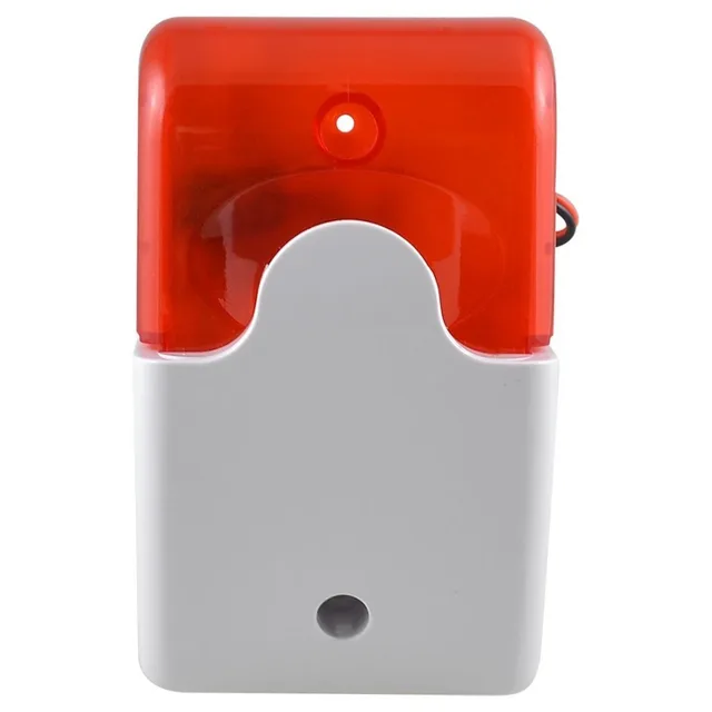 Free Shipping!9-12V Mini Indoor Wired Siren with Red light Siren Flash Sound Home Security Alarm Strobe System 110dB Hot Sale