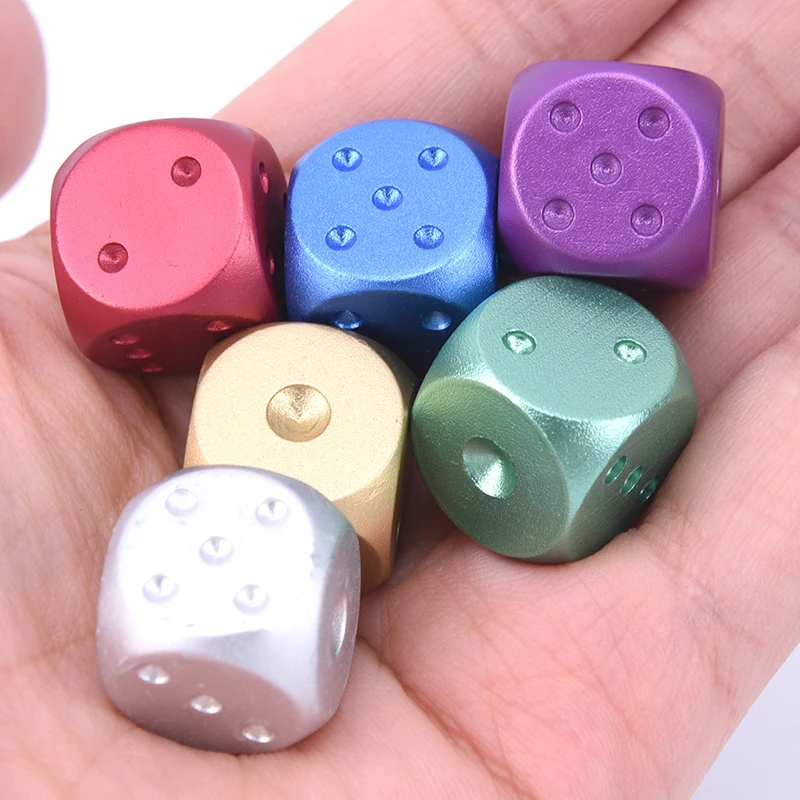 1 шт. металлические твердые тяжелые игральные кости DicePortable для напитков
