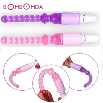 Anal Sex Toys Woman Man Single Frequency Vibrator G Spot Butt Plug Pull Beads Stimulation Anal Plug Beads Masturbation Stick O3