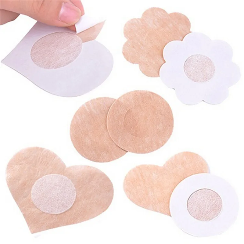 

10 Pcs=5Pair Cool Disposable Self Adhesive Silicone Breast Nipple Cover Bra Pad Invisible Breast Petals For Party Dress