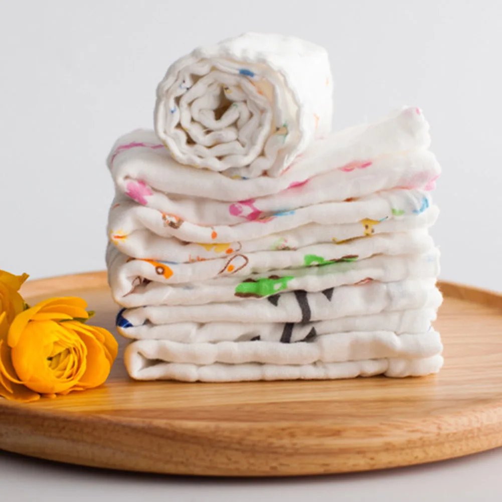 Baby Bath Towel Cotton Wipes Face Towel 6 Layers Gauze Newborn Bibs