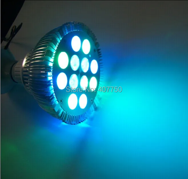 Радиочастотный беспроводной или контроллер dmx 24 V 4 провода rgb12X1W Par38 Светодиодный точечный светильник потолочный свет, используемый для повышения производительности залах и театры