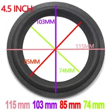 2 шт кольцо из вспененного материала для динамика ремонт 4,5 дюймов P2 P9 P15 подвесное объемное складное кольцо полный диапазон НЧ динамик Замена