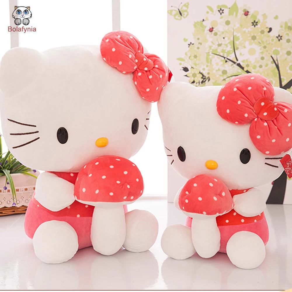 

BOLAFYNIA Children Plush Stuffed Toy Hold mushroom kt cat Valentine's Day gift Baby Kids Toy for Christmas Birthday gift