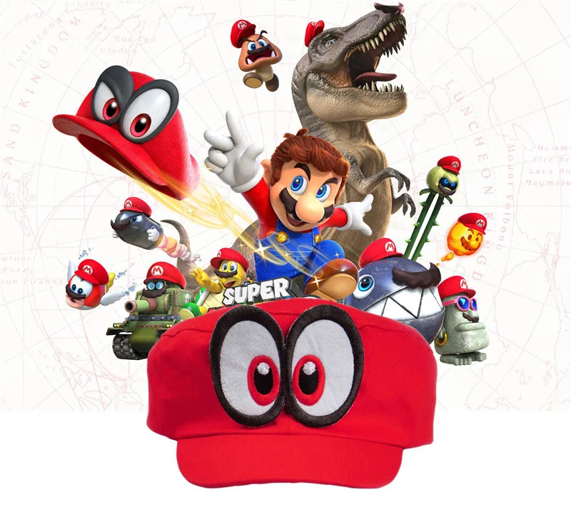 Кепка для косплея Game Super Mario Bro Odyssey кепка высокое качество взрослых и детей