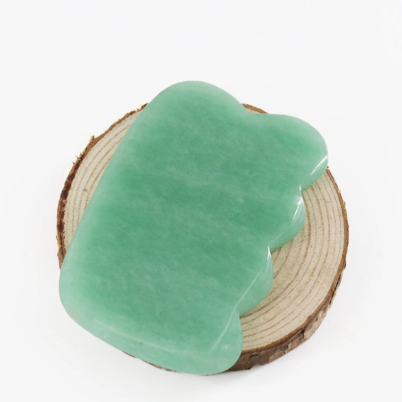 

Natural Jade Aventurine Stone Wave Scraping Board Massage For Face Chest Back Guasha Massager Acupuncture SPA Scraper Gua Sha