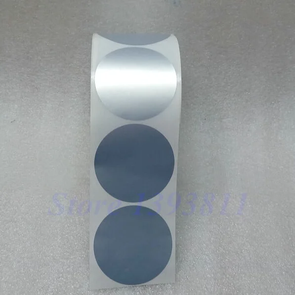 Round Label Sticker 55*55mm Diameter 5.5 cm Matte Silver Sticker Waterproof Tearproof oilproof Sealing