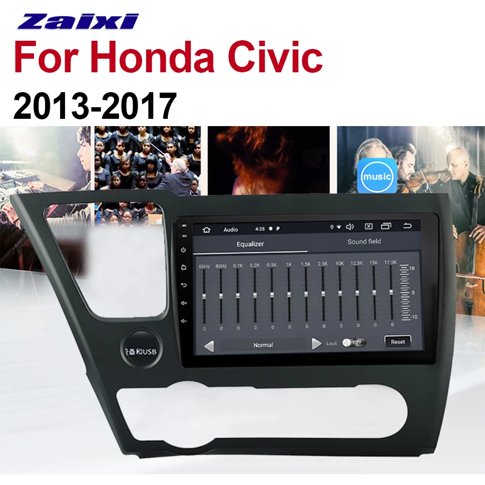 ZaiXi Авто Радио 2 Din Android Автомобильный плеер для Honda Civic 2013~ gps Навигация BT Wifi карта мультимедийная система стерео радио