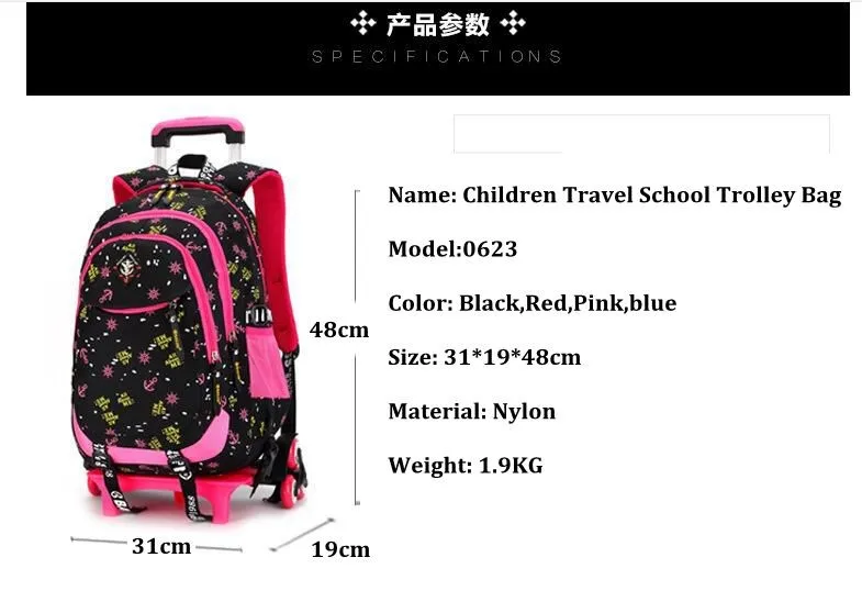 ZIRANYU школьный рюкзак на колесиках для путешествий, чемодан на колесиках, школьная сумка на колесиках для девочек, школьный рюкзак на колесиках для девочек