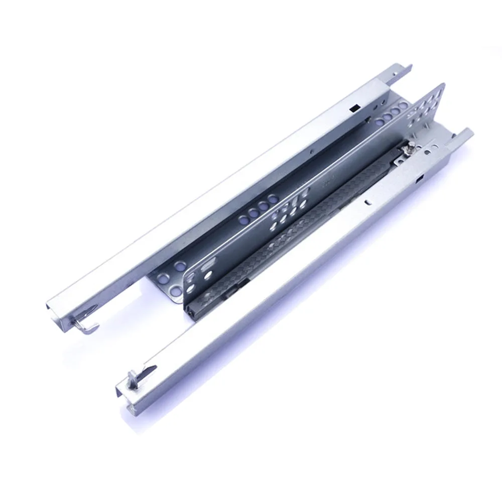 12 inch Concealed two fold rubber buffer slide rail silencer furniture