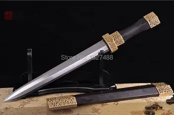 

67 CM*High Quality Copper Knife fitted Chinese Sword Han Jian Damascus Steel Sharp Blade