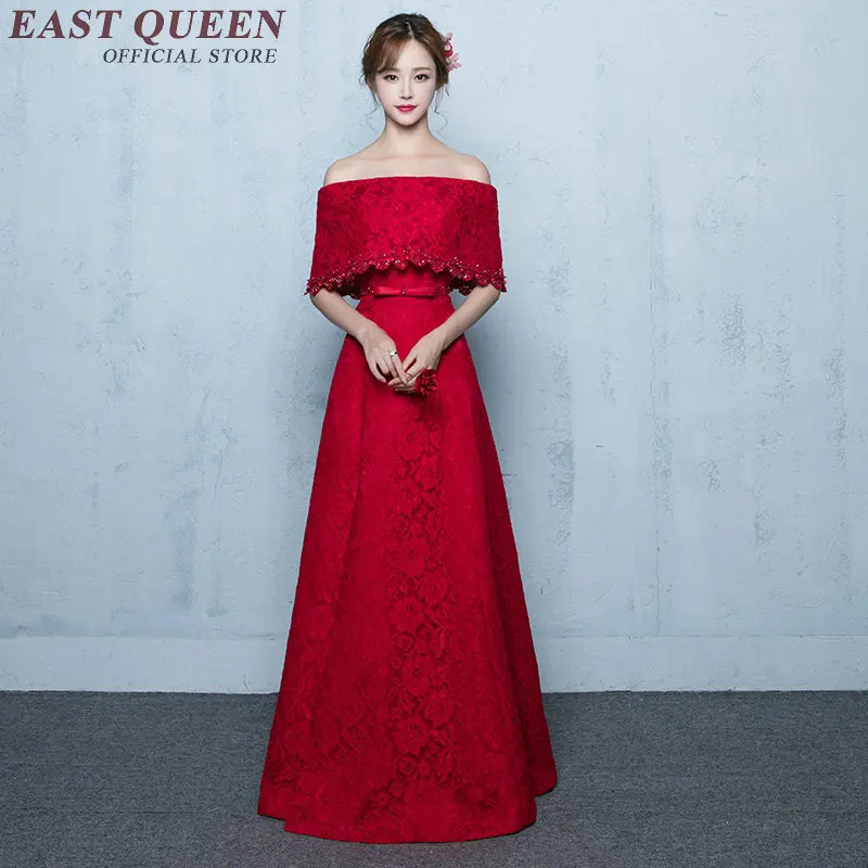 

Chinese traditional dress Cheongsam Chinese style Oriental dresses Slash neck collar Casual women dress AA2135 X