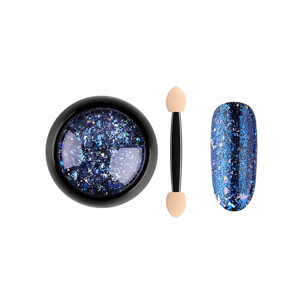 Mirror Glitter Powder Metallic Color Nail Art Glitter Powder Effect Nail Powder DIY Polish Nail Art Extension Sponge Stick#67