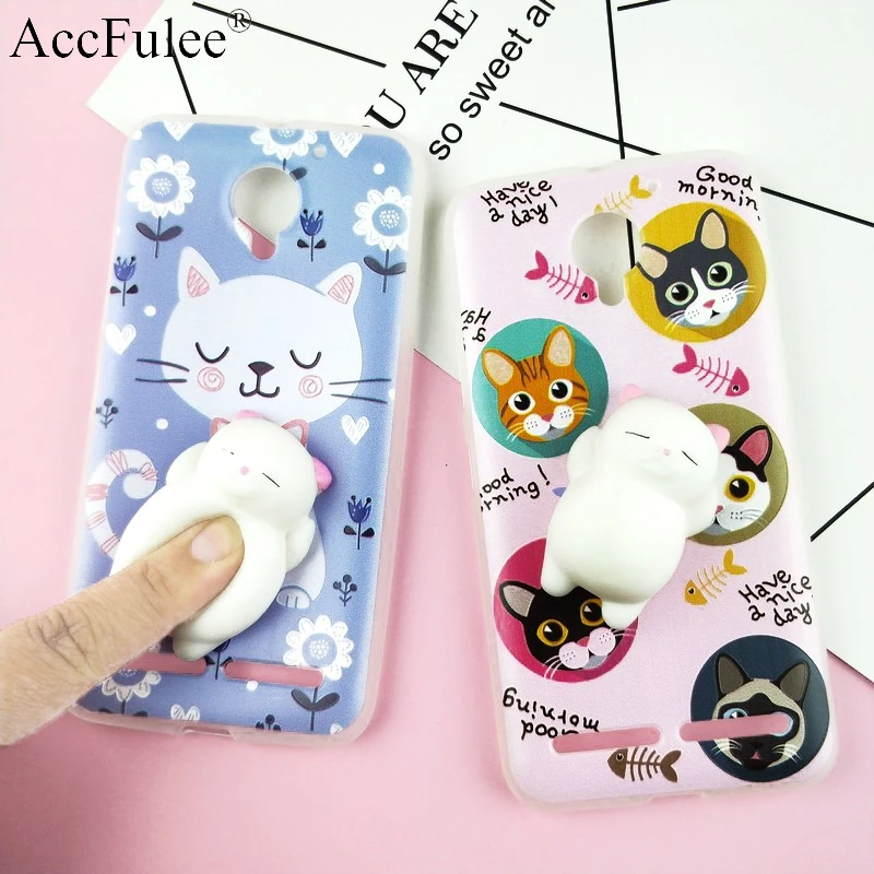 

For Lenovo C2 Squishy Funny Cat Case For Lenovo Vibe C2 Power K10a40 5.0'' Pappy Cartoon TPU Cover