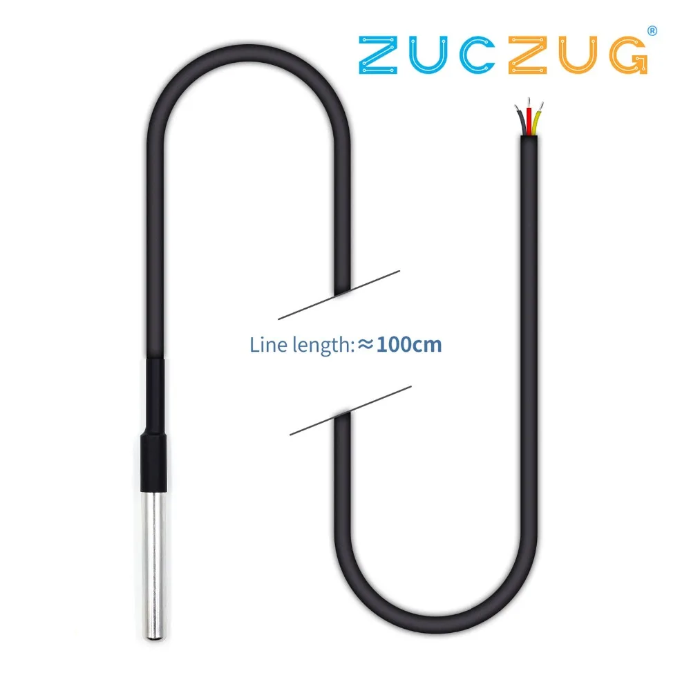 

youe shone 1PCS DS1820 Stainless steel package Waterproof DS18b20 temperature probe temperature sensor 18B20