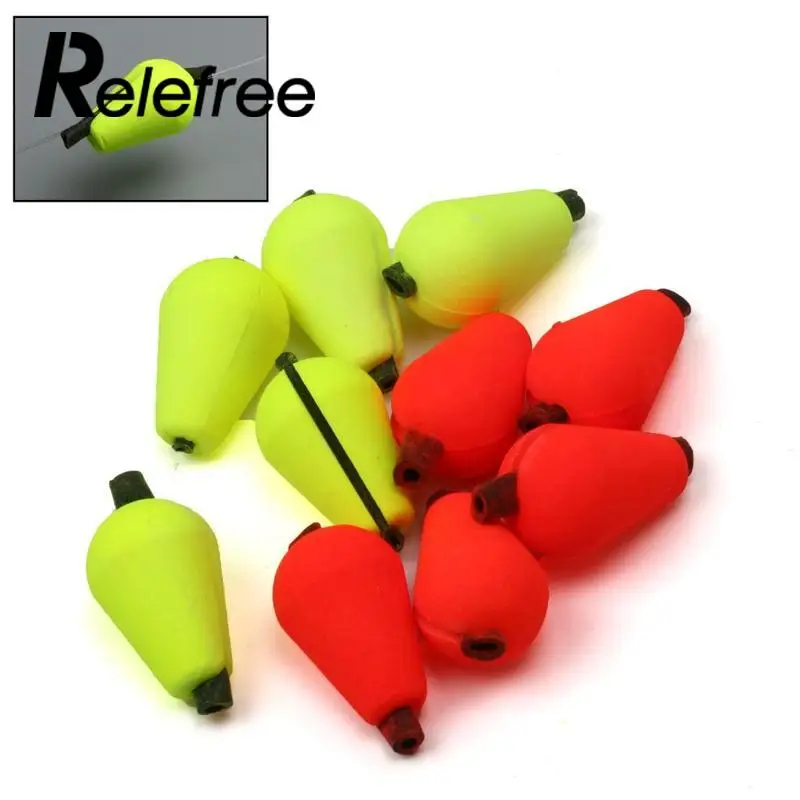 

Relefree 6Pcs Fly Fishing Tackle Trout Salmon Floats Bobbers Olive Shape Float With Plastic Tube Box