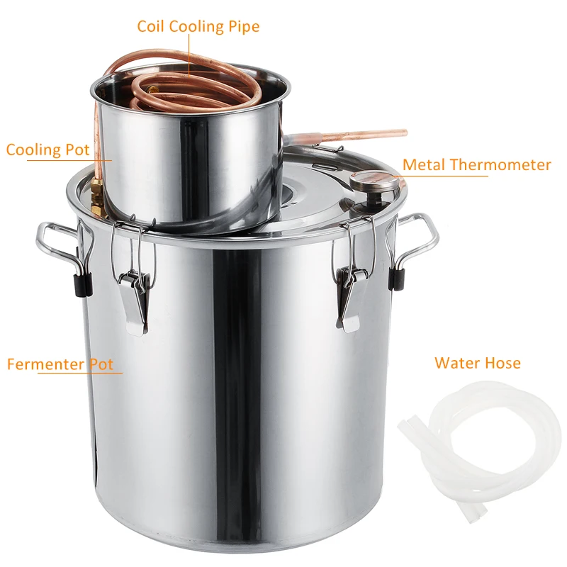 YKPuii 8GAL/35L литры DIY дистиллятор для домашнего пивоварения лунный спирт нержавеющая