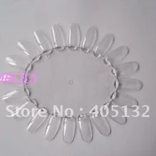 NA-03 овальной формы 20 шт./лот овальный прозрачный пластик Советы Дисплей колеса дизайн ногтей инструмент маникюр