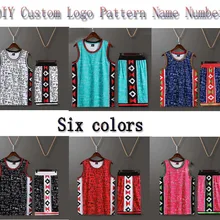 На заказ! плюс размер мужской/женский Баскетбол Трикотажные наборы униформа, мужской спортивный комплект одежды рубашки шорты костюмы боковые карманы L-7XL