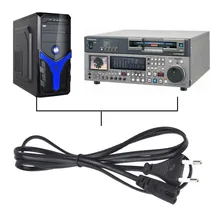 1,5 м ЕС 2-вилка портативного компьютера Адаптер питания провод кабель шнур 2 брошки высокого качества кабель питания для ноутбука черный Dorpshipping