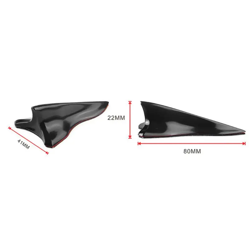 

10 Pcs Universal EVO-Style Pu Rear Roof Shark Fins Spoiler Shark Fin Diffuser Vortex Generator Car Roof Spoiler Bumper