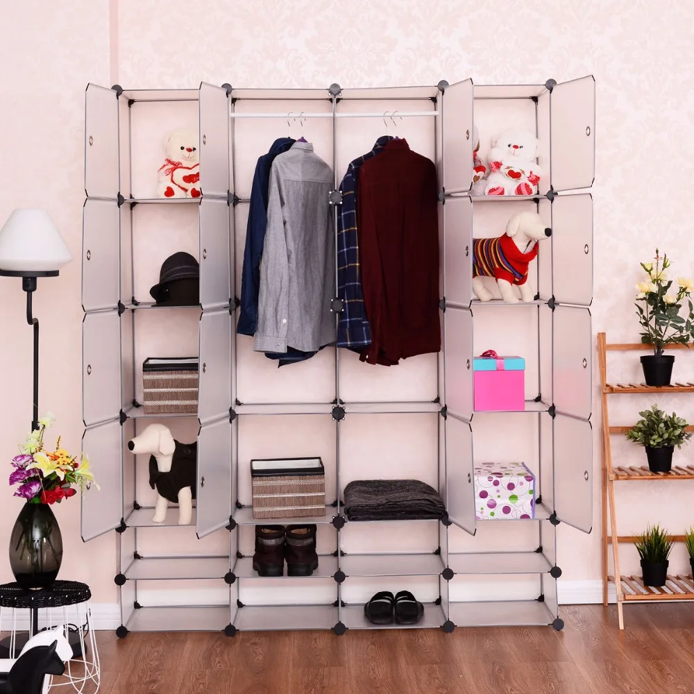 Goplus DIY 16 + 8 куб Портативный сушильный шкаф 1 крючок шкафчик для хранения в спальню