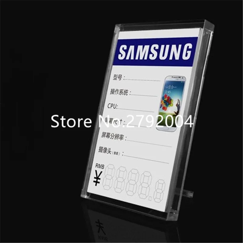 Lote China Custom Fábrica Price Tag Titular Exposição Acrílica 13*9 cm 10 Pçs - 7 Cheap Sistema EAS
