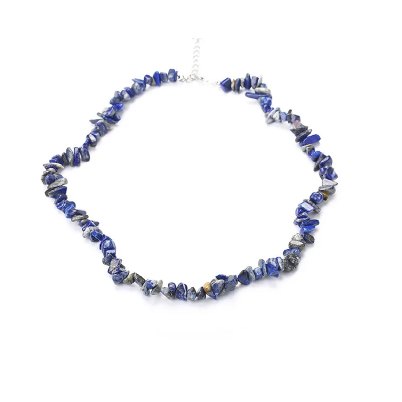 

Newest 45cm Natural stone necklace hand-beaded colorful women stone necklace