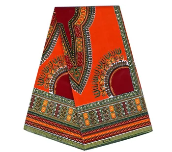 

2019 orange flower Geometric Batik Printed Fabric Plain Texture Processing for African Garment ankara sequin fabric ethnic