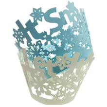Let It Snow 100 шт. кружевная лазерная резка обертка для кексов форма для порционной выпечки полые Бумага торт Кубок DIY для выпечки фонданта кекс 6zSH160