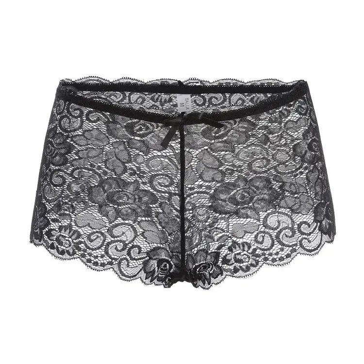 

Women Sexy Lingerie Floral Transparent Lace Underwear for Women Underpants Boyshort Briefs Sexy Panties Women Plus Size