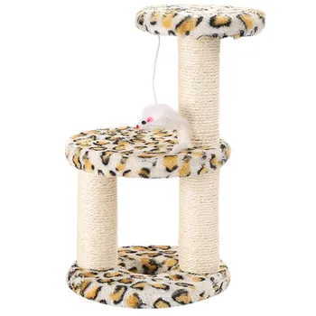 

Pet 3 Layer Cat Climbing Tree Scratching Post Board Hanging Toy Activity Center Cat Jumping Standing Fram Cat Furniture
