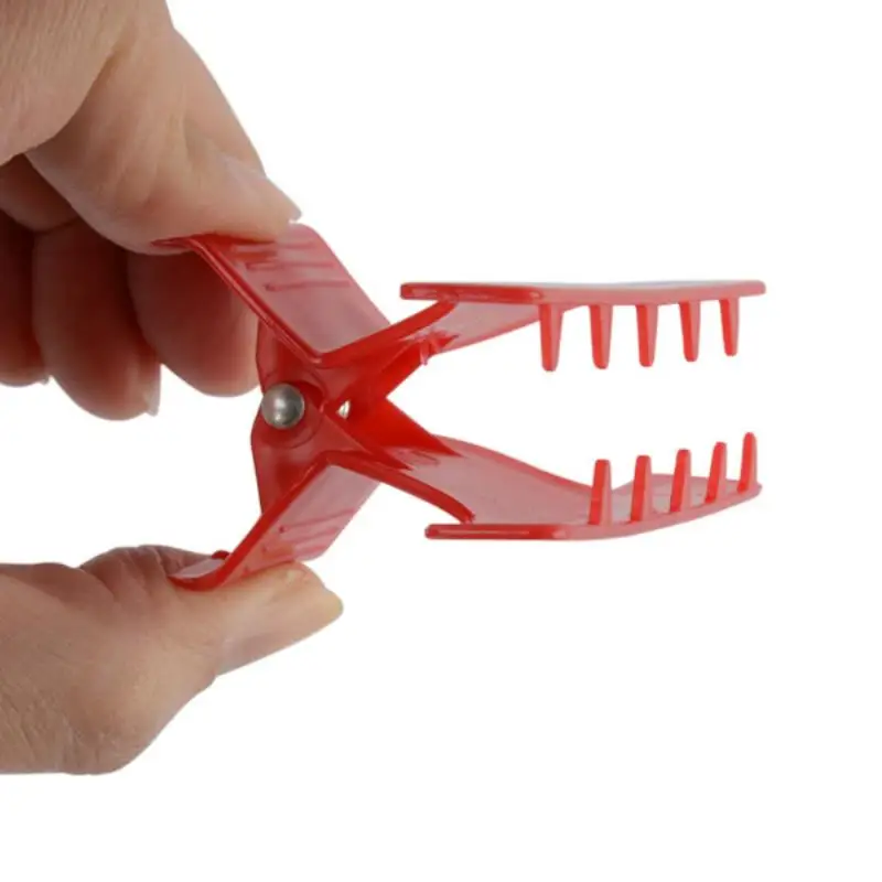 Mayitr 6Pcs Salon Hairdressing Salon Claw Clips 3 Colors High Quality ABS Plastic Sectioning Clip for Styling Tools