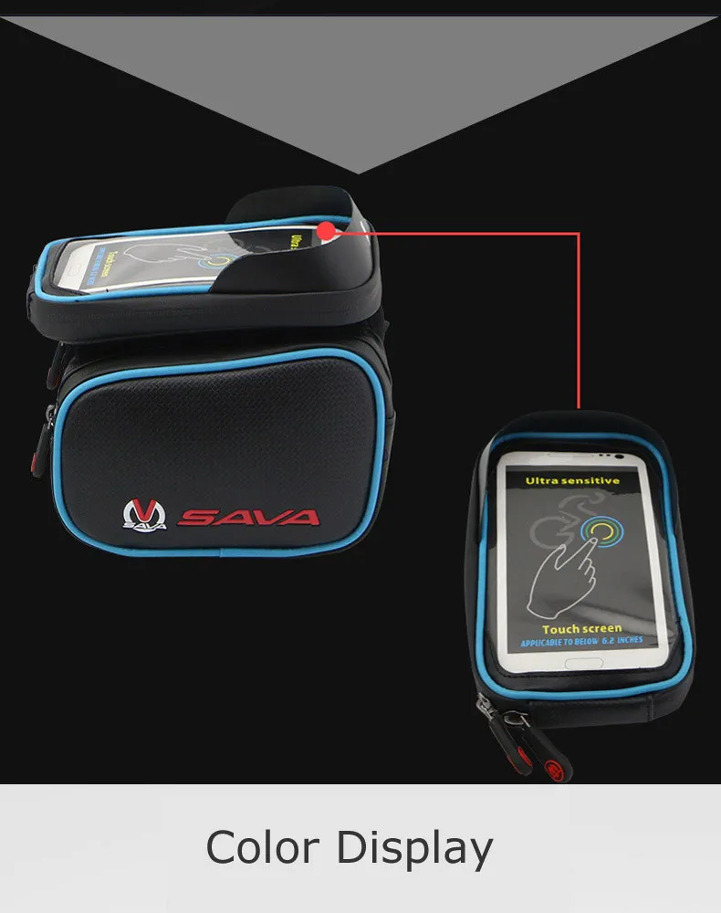 Cheap Front Bicycle Bag Waterproof Cycling Bike Bag Frame bag Cycling Phone bicycle phone  frame bags front frame pannier 0