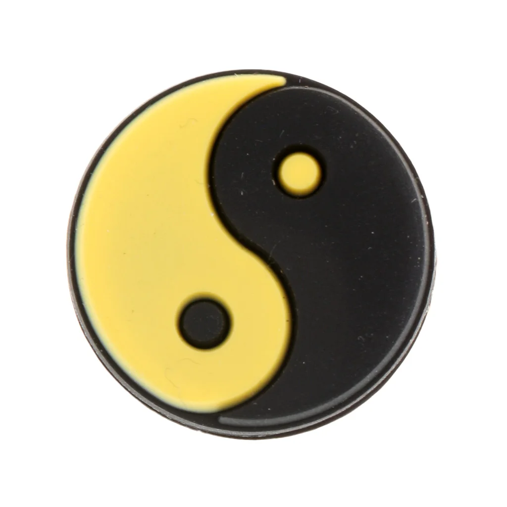 6 Pieces Yin Yang Tennis Racquet Vibration Dampener Shock Absorbers Set Gift for Golf Learner Accessories