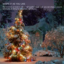 50 светодиодная батарея работает СВЕТОДИОДНЫЙ гирлянды для рождественского свадебного украшения Рождественские сказочные огни с 24 клавишами дистанционного управления