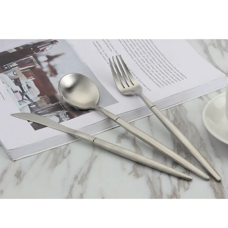 4 шт./компл. столовый набор комплект столовых приборов ножи Западной еда нержавеющая сталь столовые приборы 304 Кухня поставки
