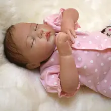 Sleeping Reborn Baby Dolls 20 Inch Real Lifelike Newborn Babies Girl Dolls Realistic Toy With Mohair Kids Birthday Xmas Gift