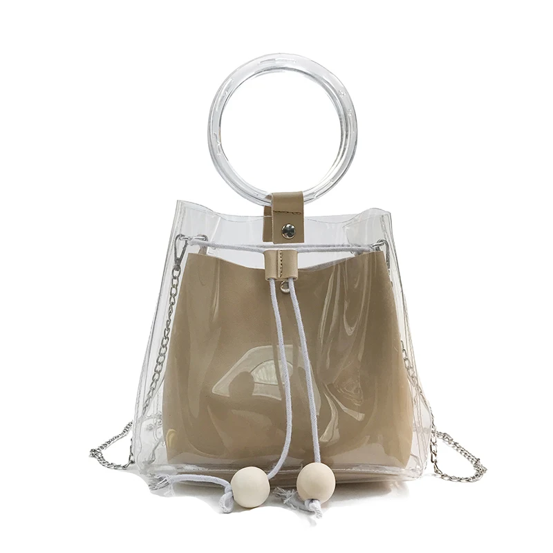 

2018 New Women's Shoulder Crossbody Composite Bag Lady Handbag Fashion Transparent PVC 88 9 Popular