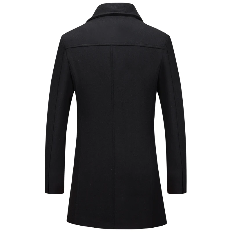 Brand Autumn Winter Men's Casual Wool Coat Fashion Business Slim The Long Section Windbreaker Coat Mens casual Woolen 6007 Brand Autumn Winter Men's Casual Wool Coat Fashion Business Slim The Long Section Windbreaker Coat Mens casual Woolen 6007