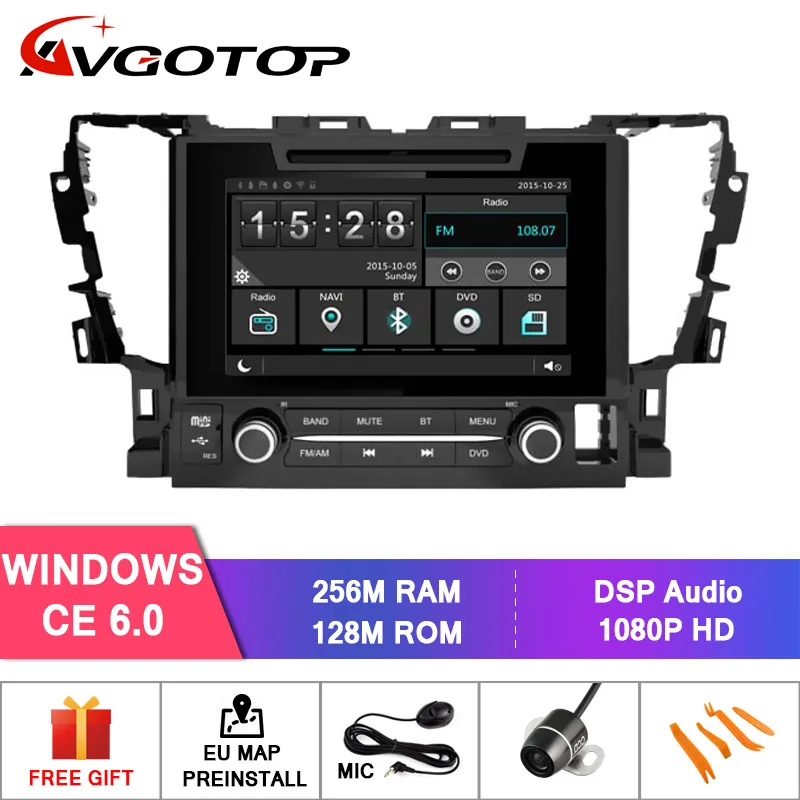 Discount AVGOTOP Android 9 WINCE Bluetooth GPS Car Radio DVD Player For TOYOTA ALPHARD 2015 2G 16G MP3 MP4 Vehicle Multimedia 1