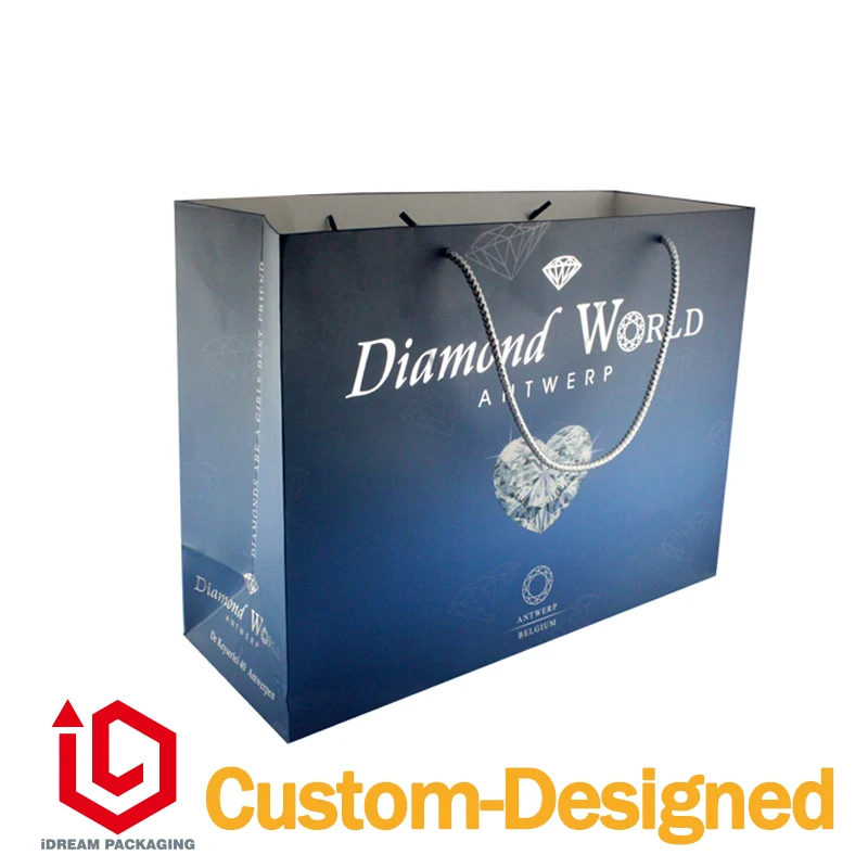 Ювелирные изделия бумажный мешок индивидуальный логотип печать высокого качества большие размеры упаковки сумка бесплатная доставка