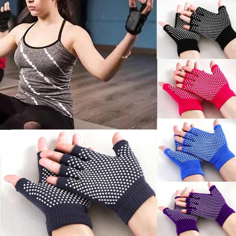 Breathable Sweat Half Finger Gym Training Gloves Fitness Yoga Non Slip Exercise Gloves